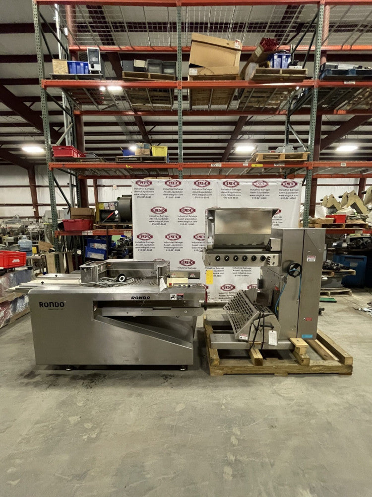 Rondo ZPMA610.A Sheeter & Rondofiller ZFGUM6.A 6-Piston Filler / Depositor 230V