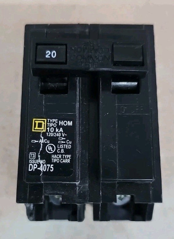 NEW Square D HOM220 20 A Miniature Circuit Breaker W# SEE PICS