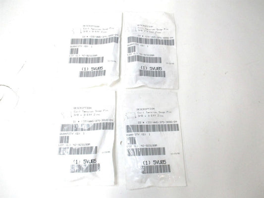 (U39681.037.0300) 3/8" x 3" x 3-11/16" OAL Steel Safety Pin - Lot of 4