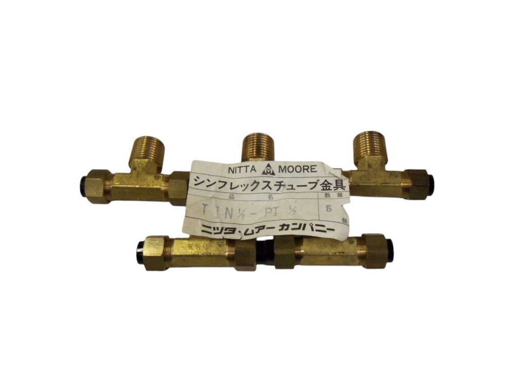 LOT OF 5 NITTA MOORE FITTING T1N1/2-PT1/2 NSNP