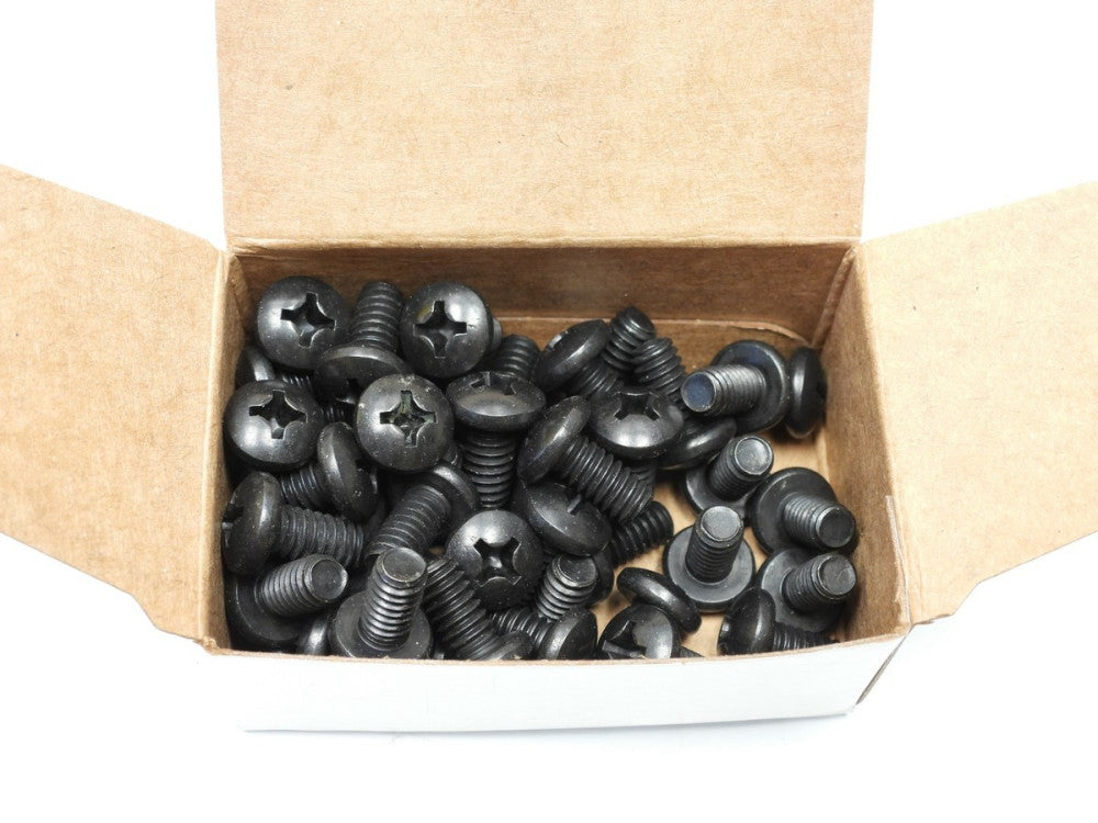 50pcs Screw 1/4-20 x 1/2, Phillips Pan Head Machine Screws SS, Black Oxide Mach