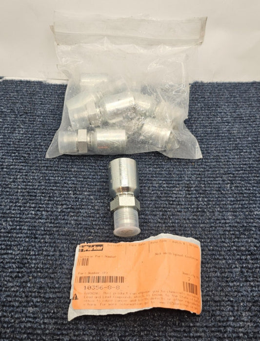 ( QTY 7 ) PARKER 10356-8-8: Global Fittings 56 Series Crimp Fitting