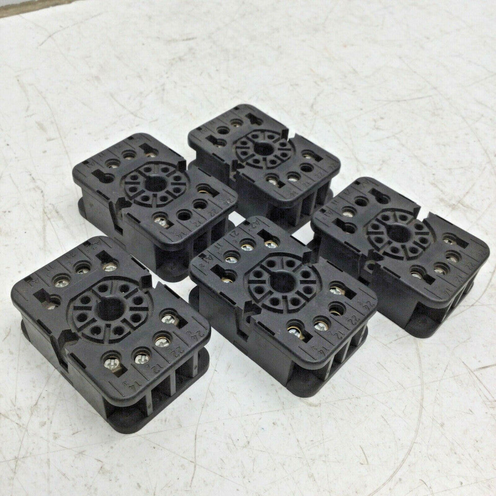 8 Pin Relay Socket LR25579, 380V 10A, EB7, 4A 300VAC (LOT of 5)