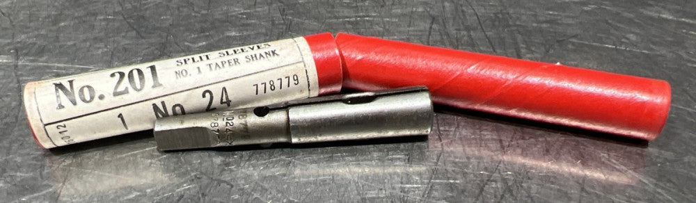 Nos Surplus Cleveland No. 201 Split Sleeves No 1 Taper Shank No.24 778779. Qty 1