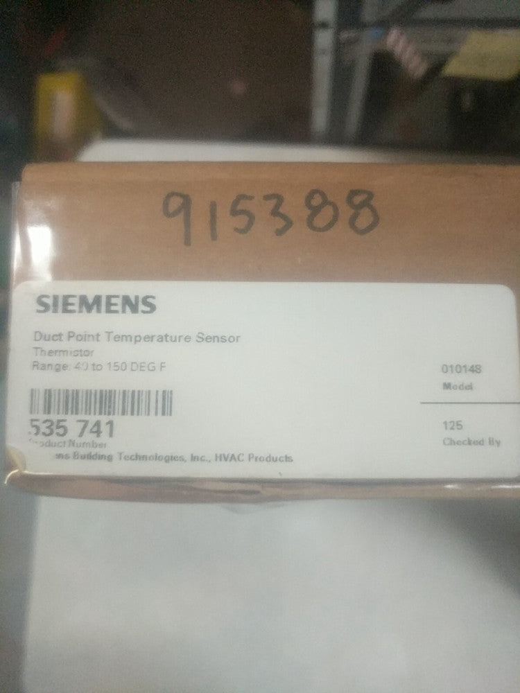 Siemens 535-741 Duct Point Temperature Sensor Thermisitor 40-150 Deg F