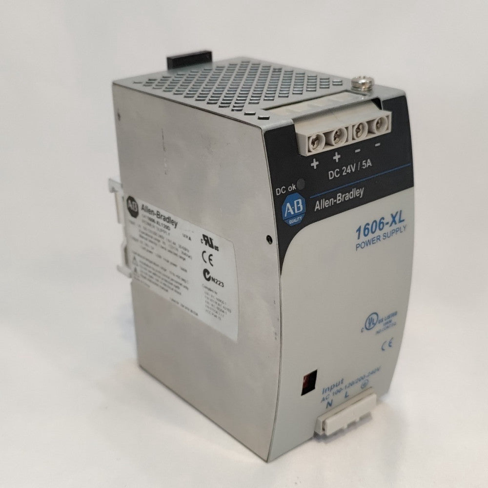 Allen Bradley 1606-XL120D SER A  200/240VAC & 24VDC 5A Power Supply Used