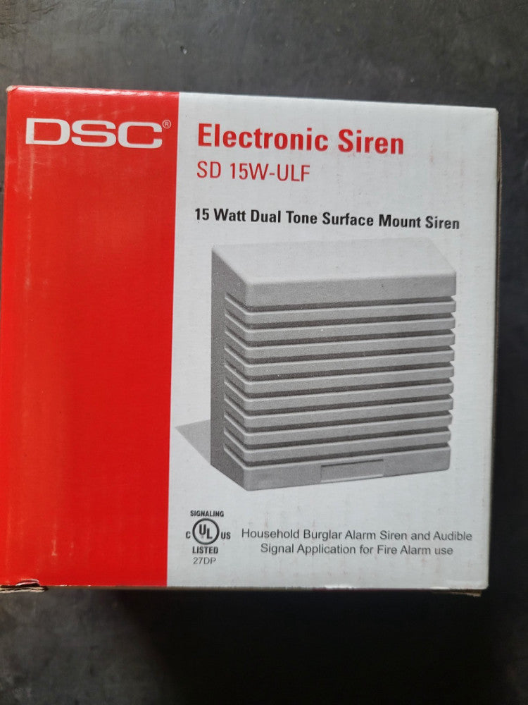 DSC Electronic Siren SD15W ULF Indoor Alarm System Surface Mount Siren 88008007