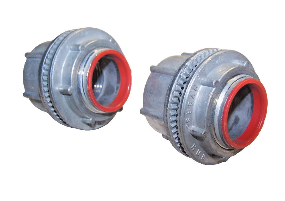 2) NEW MYERS 1" INSULATED CONDUIT ZINC HUB  LOT OF 2