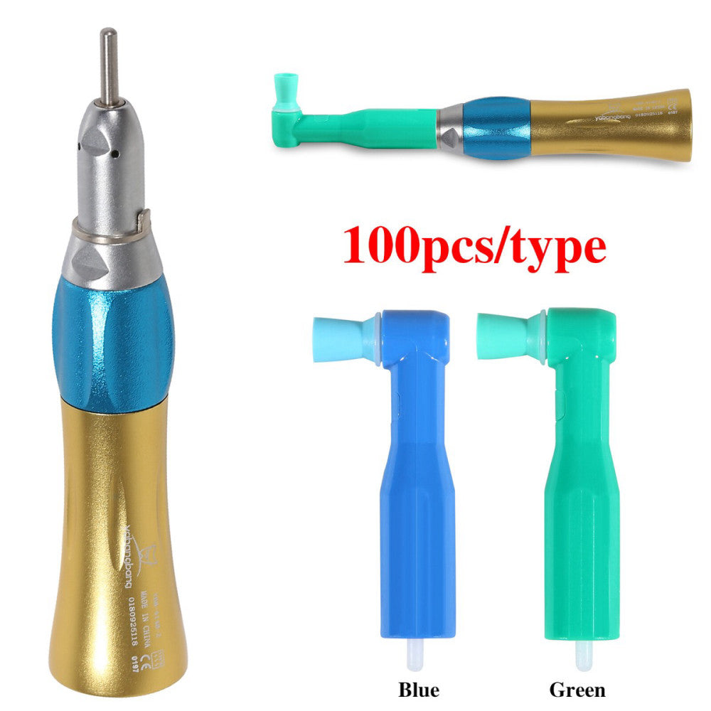 100pcs Dental Disposable Prophy Angles Right Angle 90° Cup/Straight Handpiece
