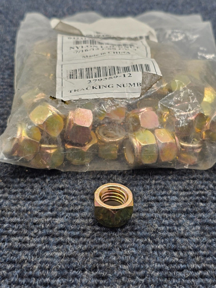 (50 PIECES) 0423120 Grade 8 Nylon Locknuts 7/16-14 USS