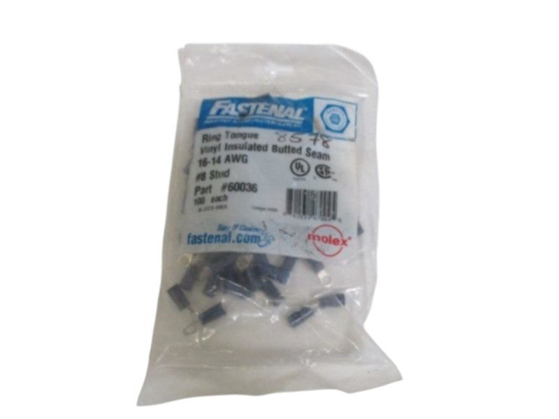 LOT OF 100 FASTERNAL 16-14-AWG RING TONGUE NSNP IN A FACTORY BAG