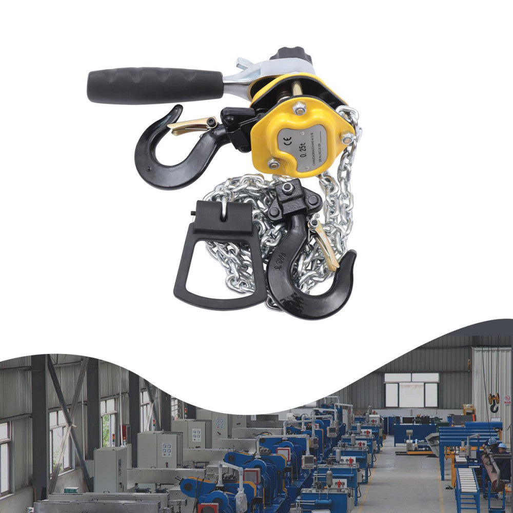 1/4 Ton 550LB 10Ft Lift Lever Block Mini Chain Hoist Come Along Puller Iron NEW