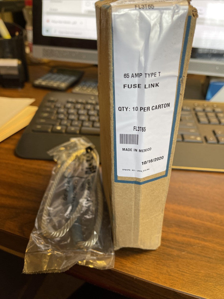 (10) FL3T65 EATON 65A to 27000V NEMA Cutout Removable Button-Head Type T-Slow 