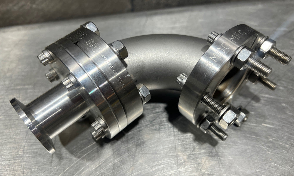 Nos MDC Mfg. Inc. Vacuum Pipe Fitting Stainless Steel. See Pics For Dimensions
