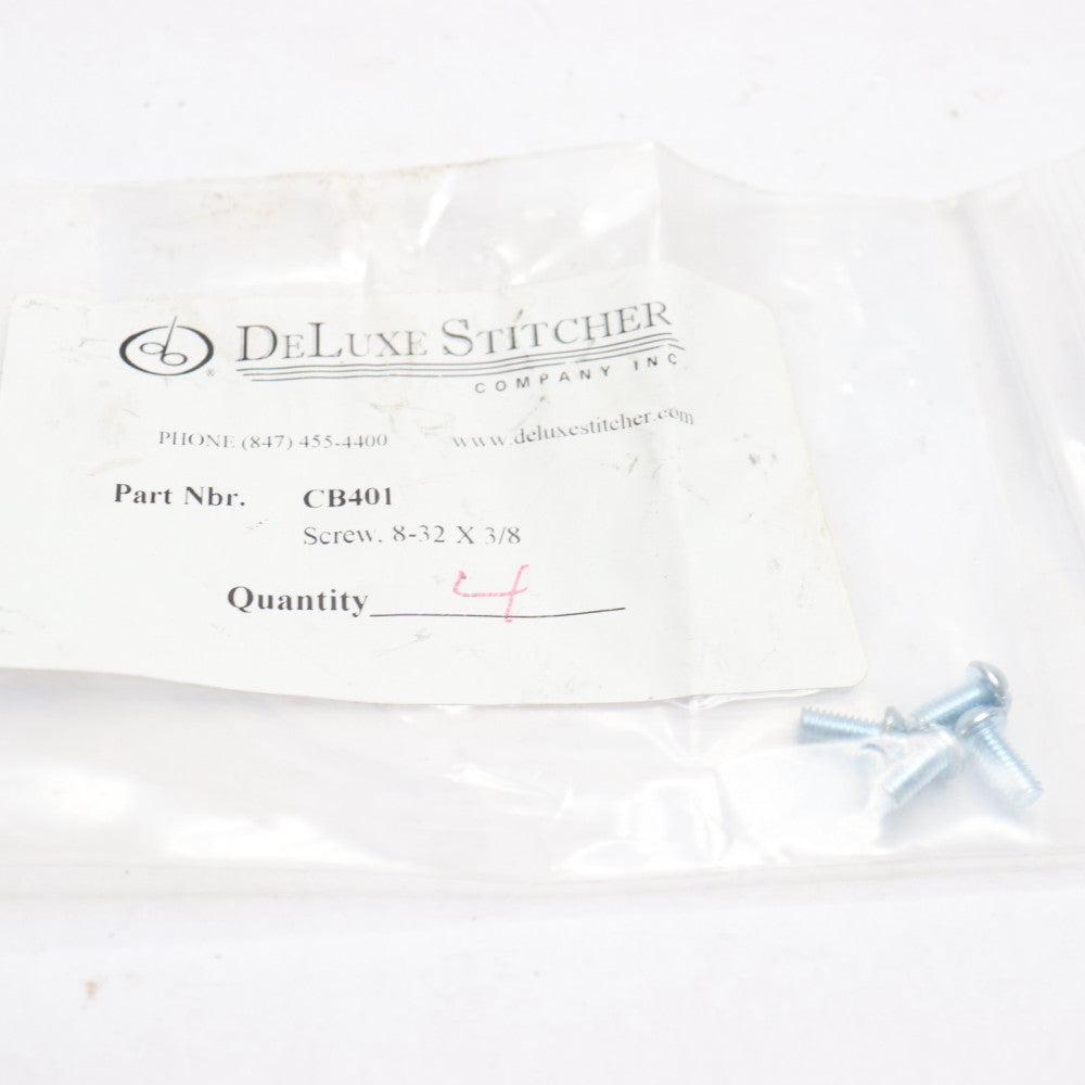 (4-Pk) Deluxe Screw 8-32 x 3/8" CB401