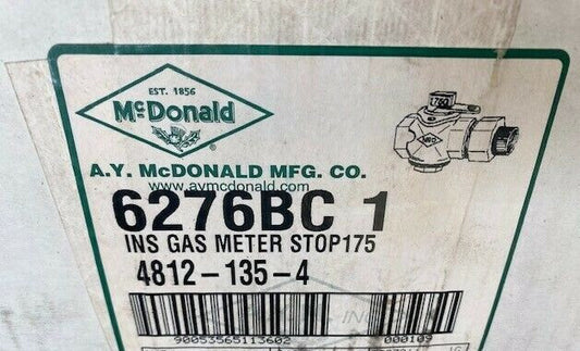 (1) AY McDonald 6276BC 1 INS GAS METER STOP175 (NEW)