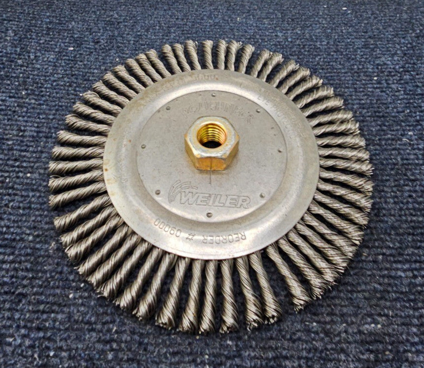 Weiler 09000 Roughneck 7" Root Pass Weld Cleaning Brush .020" Steel Wire