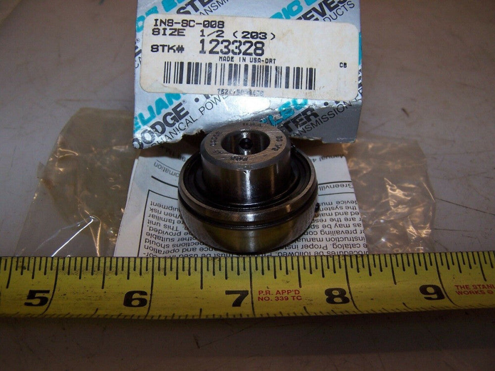 2) NEW RELIANCE DODGE 1/2" ECCENTRIC COLLAR BALL BEARING IN8-8C-008 / 123328