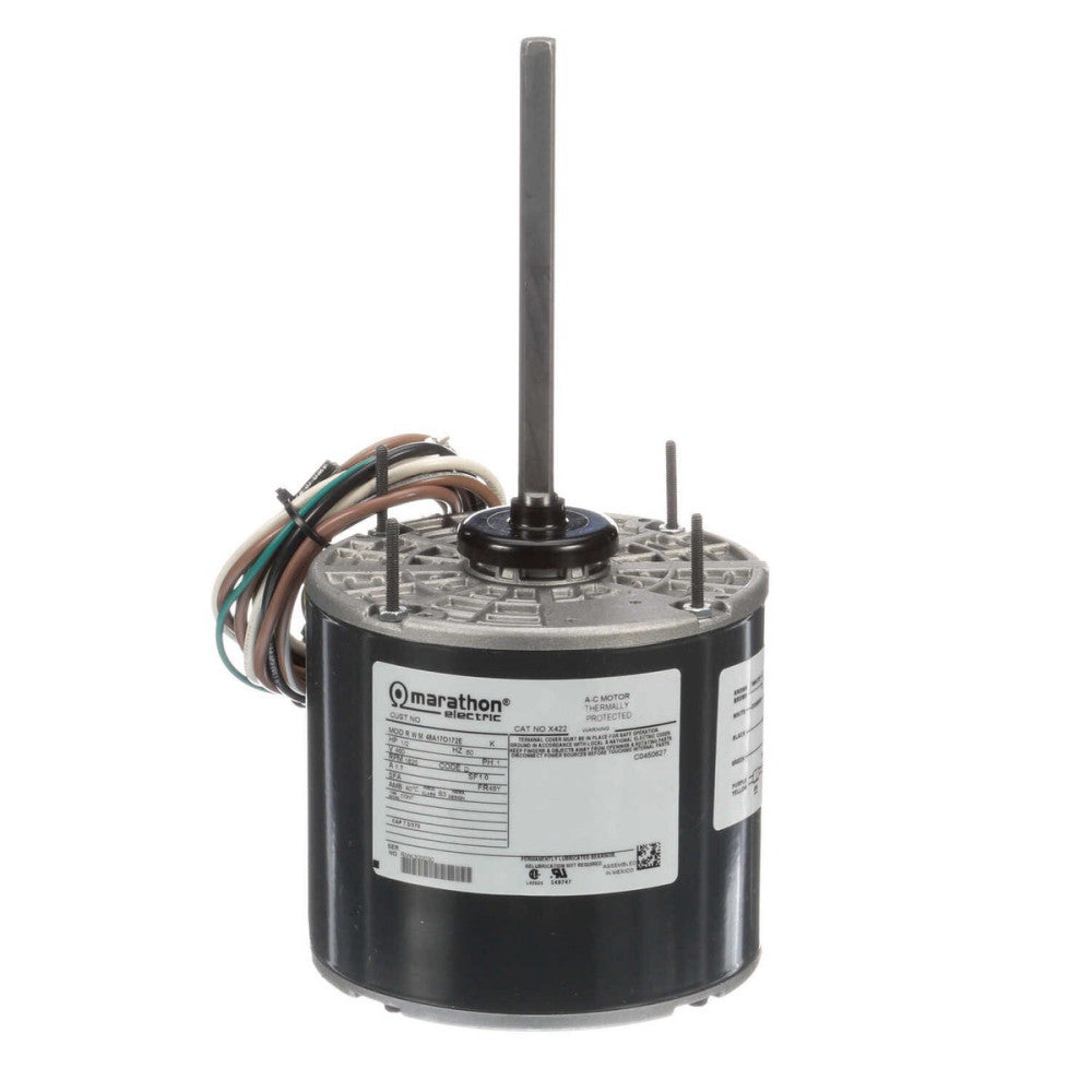 Marathon X422 Electric Motor 1/2 HP 1800 Rpm 3PH 460 Volt 48Y Frame 048A17O172