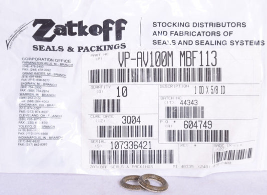 2 Count Zatkoff Seas VP-AV100M MBF113 1" OD X 5/8" ID