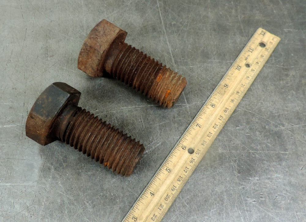 Industrial Hex Head Bolt 3"x 1-1/4" SAE Coarse Lot of Two (2)