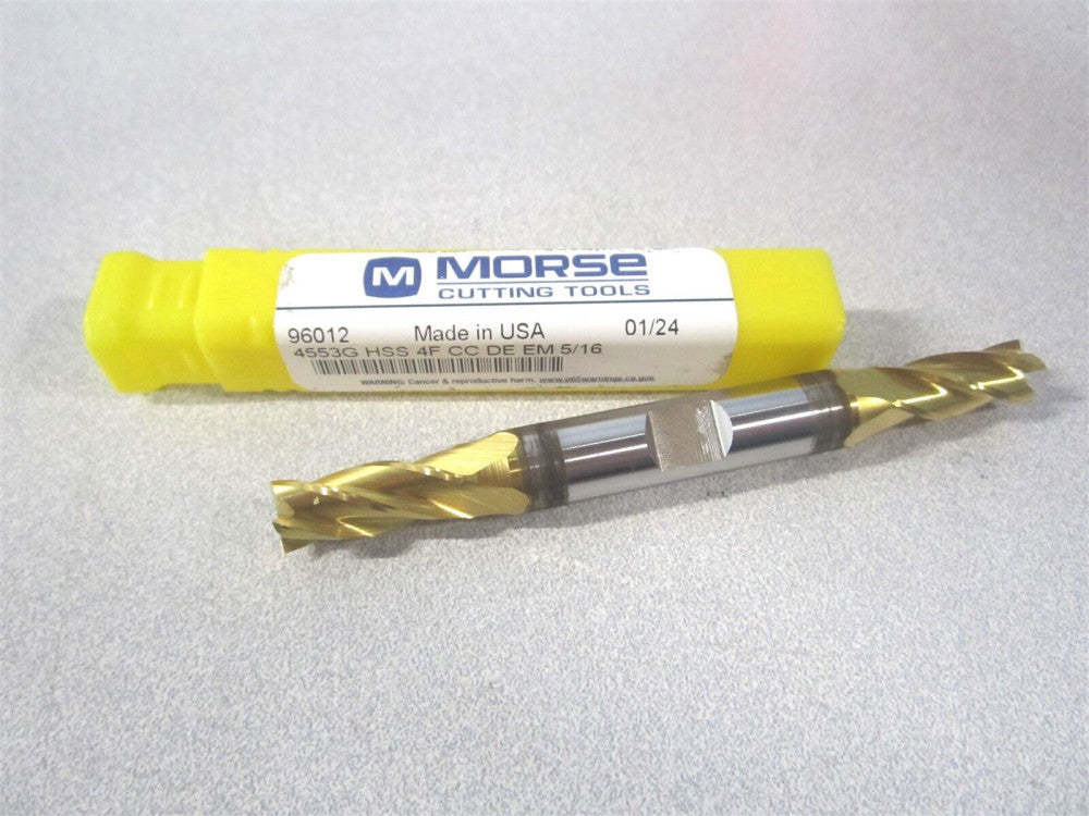 Morse (96012) 5/16″ × 3/8″ × 3/4″ × 3 1/2″ OAL 4 Flute Double End HSS End Mill