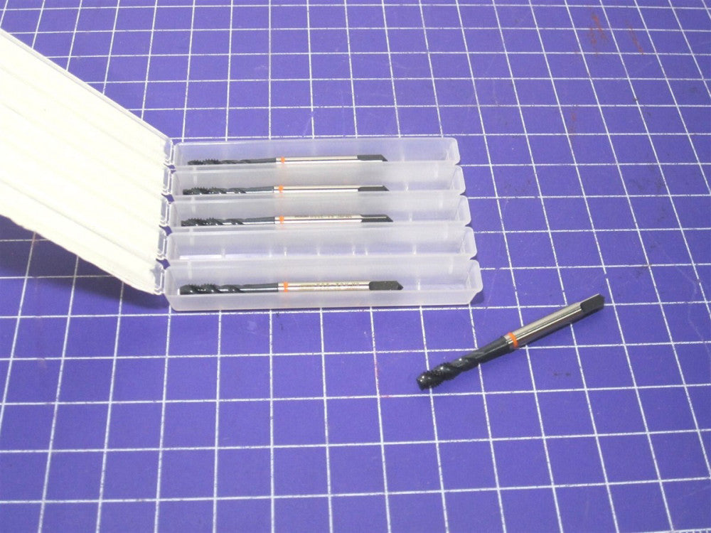 SOWA (124967) #8-32 UNC H2 Orange Ring HSSE-V3 Spiral Flute Tap Pack of 5