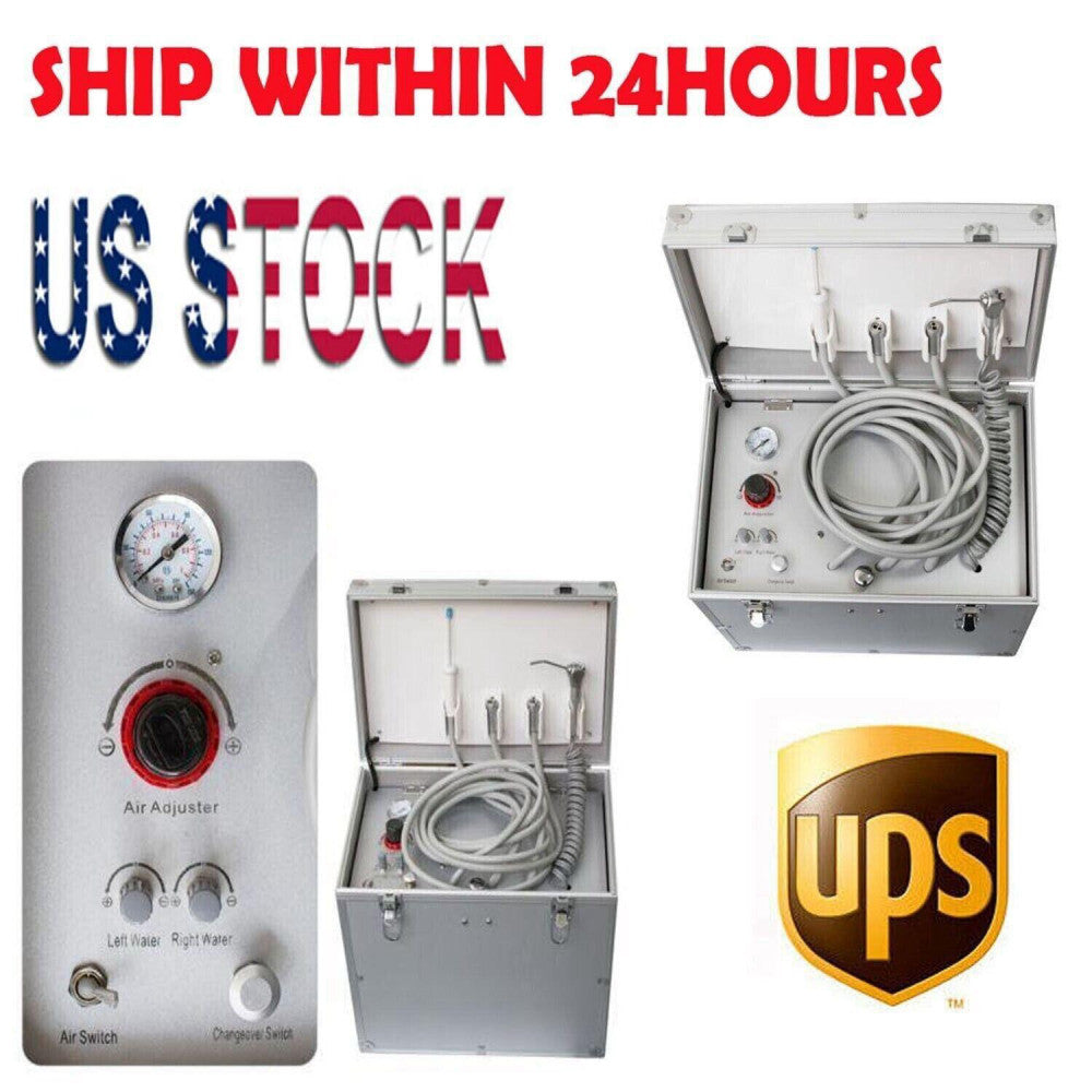 110V Dentist Safty Use Dental Portable Delivery Unit Case w/Suction~US Plug VR