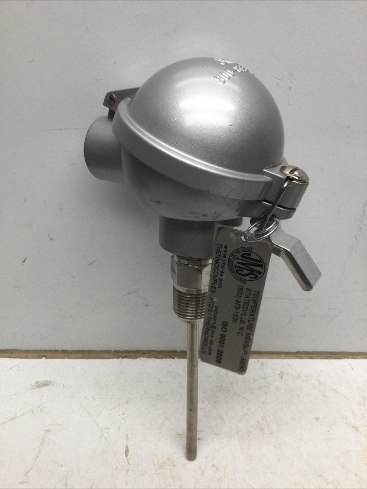JMS Thermocouple Probes W/ Industrial Protection Head, 4” SS Probe, 1/2” (LOT#1)