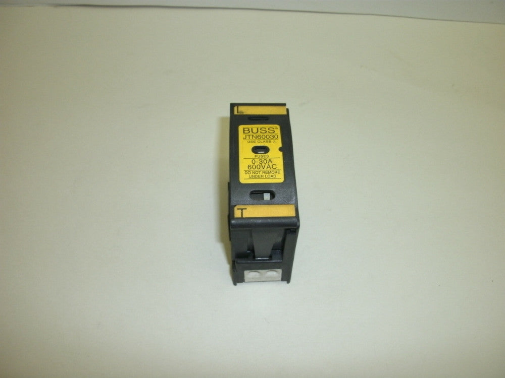 BUSS/BUSSMANN JTN60030 FUSE HOLDER 0-30 AMP 600VAC W/INDICATOR USE CLASS J