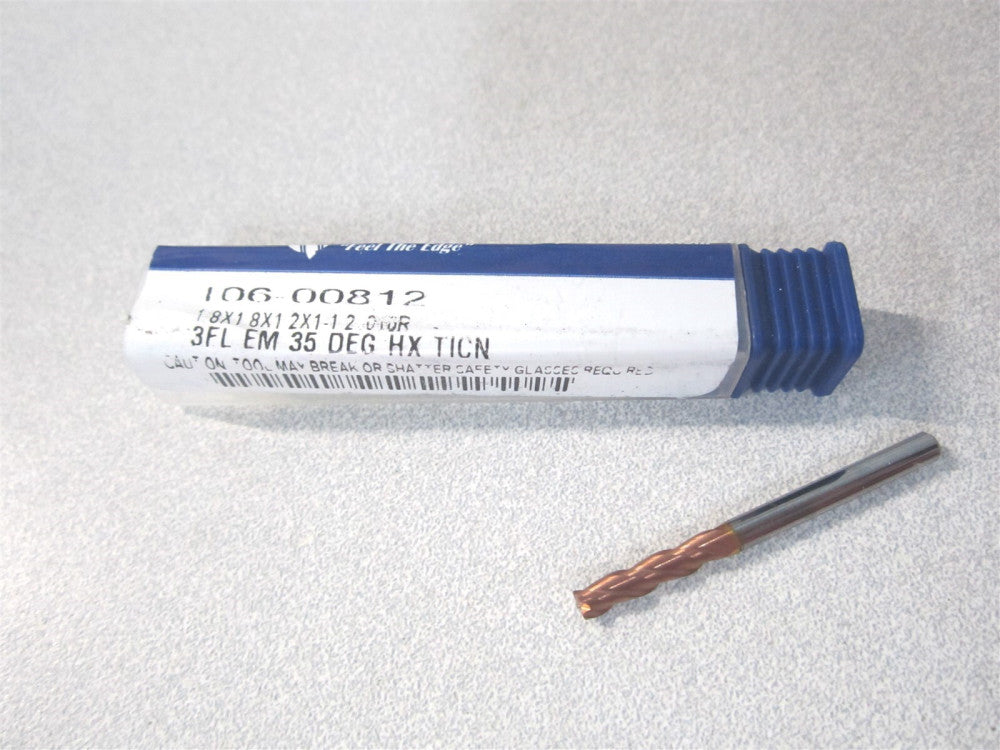 Promax (106-00812) 1/8" x 1/2" x 1-1/2" Solid Carbide 3Fl Corner Radius End Mill