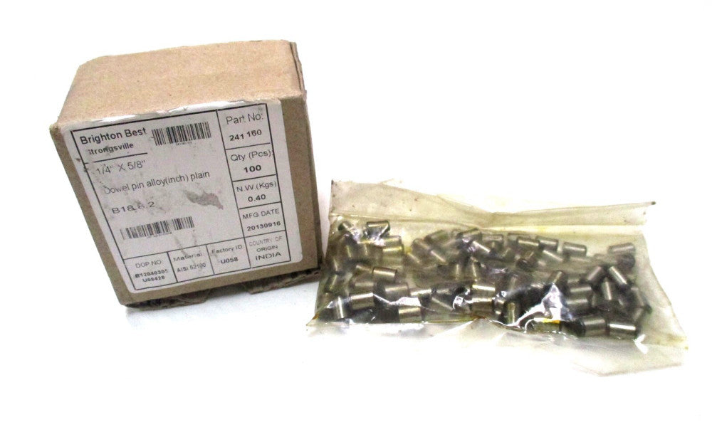 Brighton (241160 1/4" x 5/8" Grade 8 Alloy C 50-58 Hardness Dowel Pin - 100 QTY