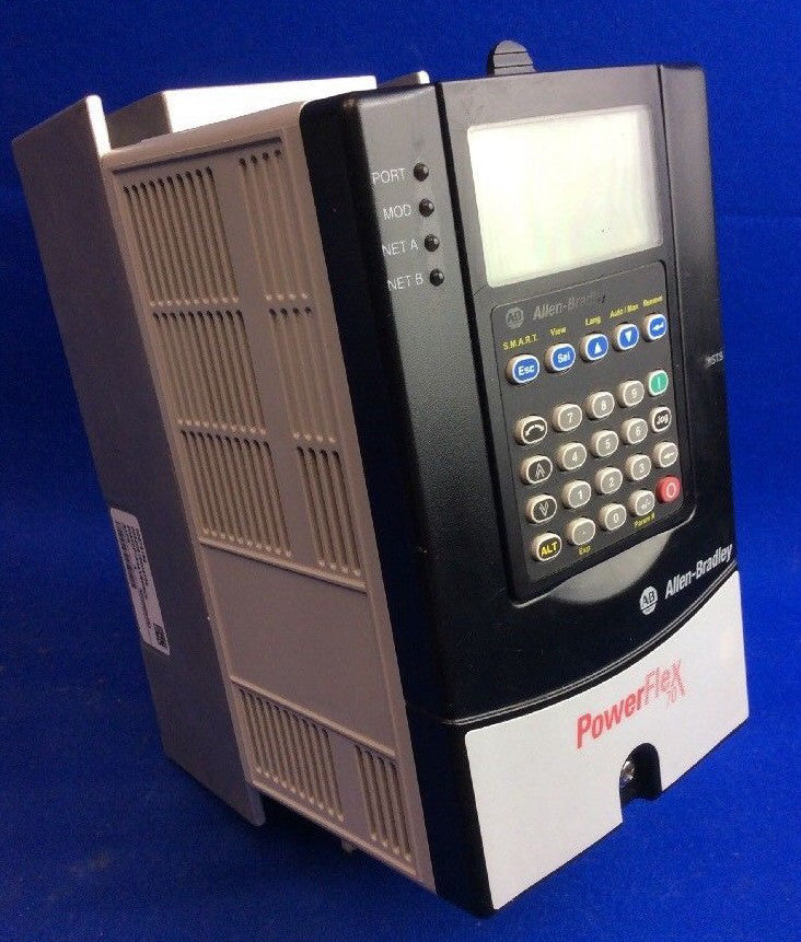 ALLEN BRADLEY 20AE2P7A0AYNNNC0 POWERFLEX70 2HP F/W 5.001; W/ 20-COMM-D 20-HIM-A3