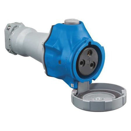 Hubbell Wiring Device-Kellems Hbls360c6w Watertight Pin & Sleeve Plug, 63 A,