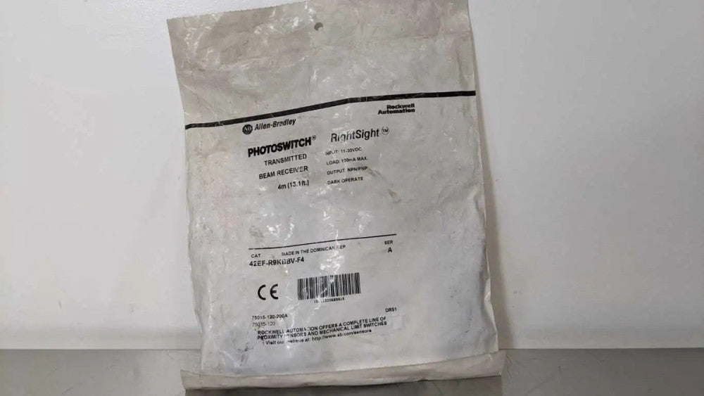 Allen-Bradley 42EF-R9KBBV-F4 Photoswitch Transmitted Beam Receiver Ser A 4m 13.1