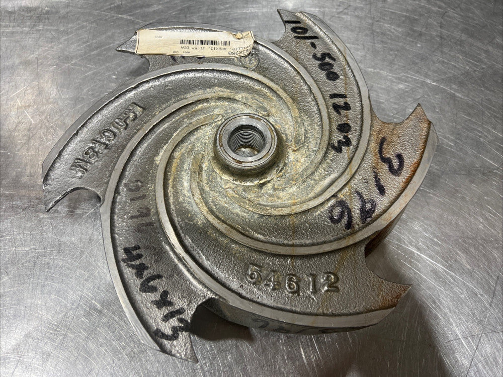 Goulds Pump IMPELLER 54612 Nos Surplus 4x6x13, 11.5” Diameter
