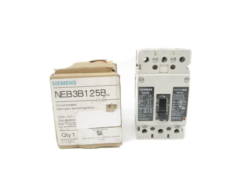 SIEMENS NEB3B125 480V 125A UNMP