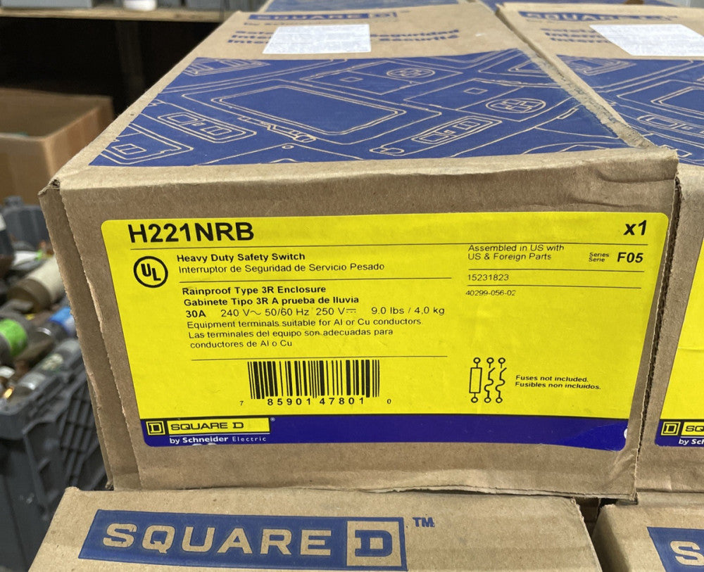 Square D H221NRB 30 Amp 240V 1 Phase Nema 3R Fused Heavy Duty Safety Switch