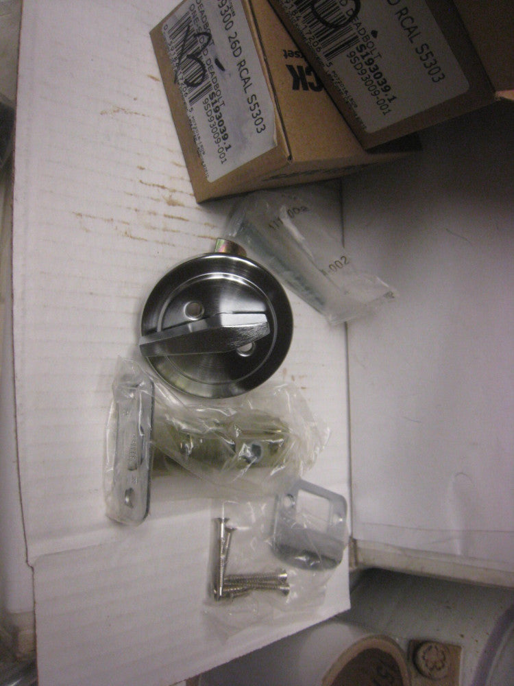 2 Kwikset Safe Lock one sided Deadbolt SD9300 26D RCAL RCS, Satin Chrome Free PM