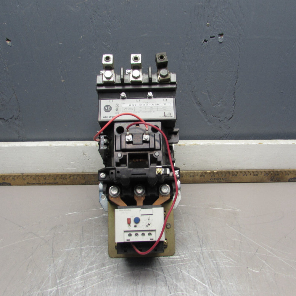 ALLEN BRADLEY 509-DOD-A2K SIZE 3 STARTER , WITH E1 PLUS OVERLOAD, SEE PHOTOS!