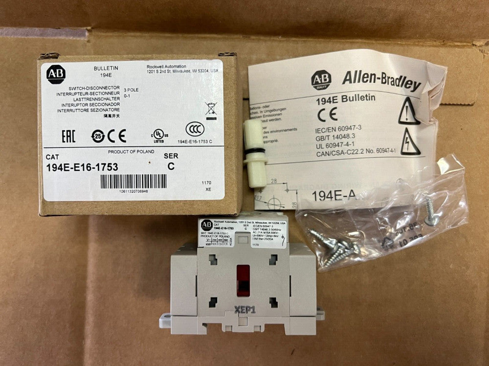Allen Bradley, 194E-E16-1753, Switch Disconnector Bulletin, 3 Pole, MAKE OFFER!