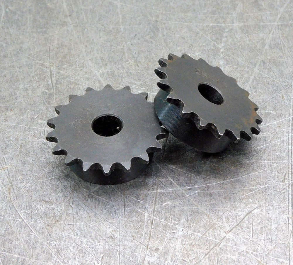 25B18HF Sprocket 3/8" bore 18 Teeth RC25 RC 25 Gear Lot of Two (2)
