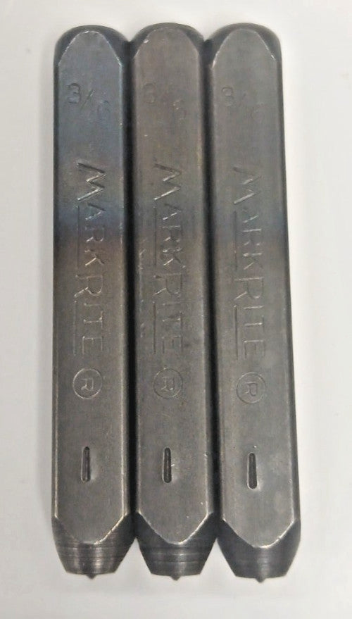 MARKRITE 3/16" HEAVY DUTY STEEL LETTER STAMP  I OAL  2-5/8"  LOT OF 3