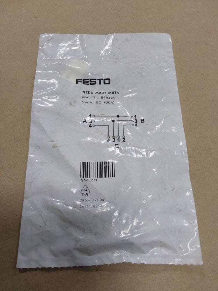 FESTO 544391 NEDU-M8D3-M8T4 T-plug, Series EO (004)