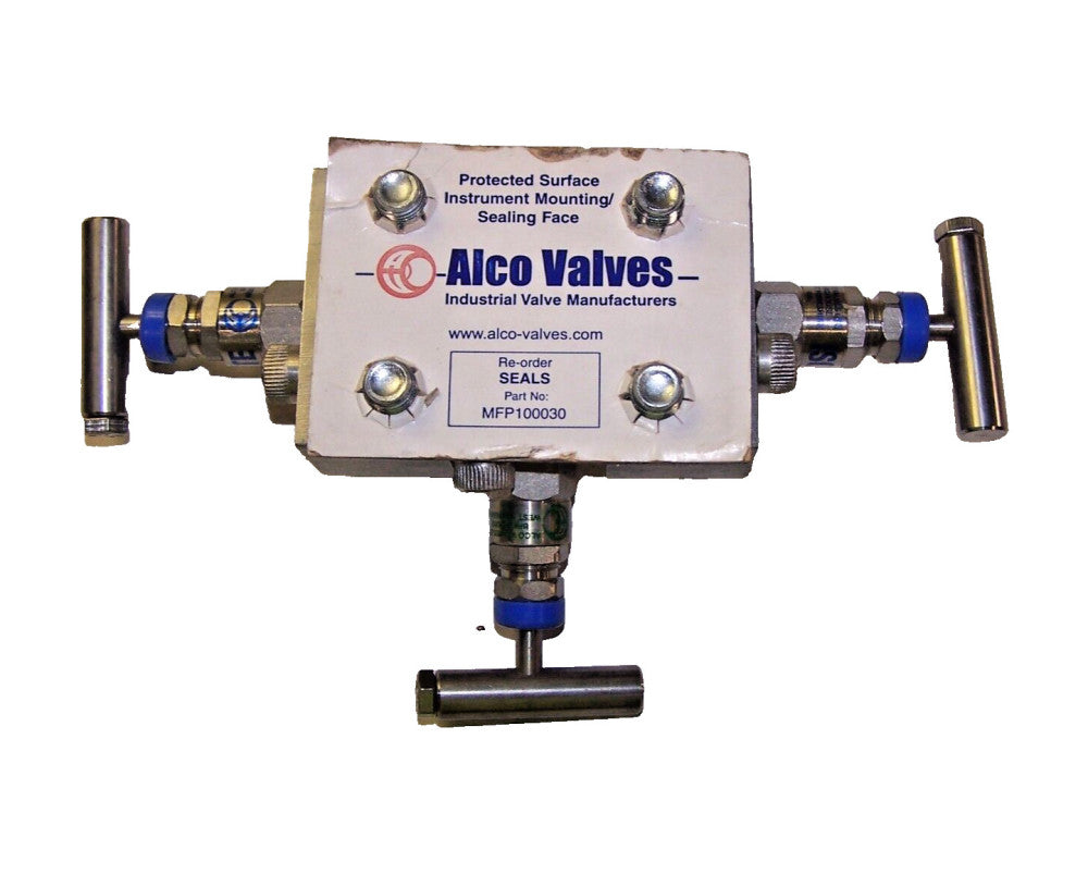 NEW ALCO VALVES 3-VALVE 316 STAINLESS STEEL MANIFOLD 1/2" NPT 6000 PSI  3VBD4NS