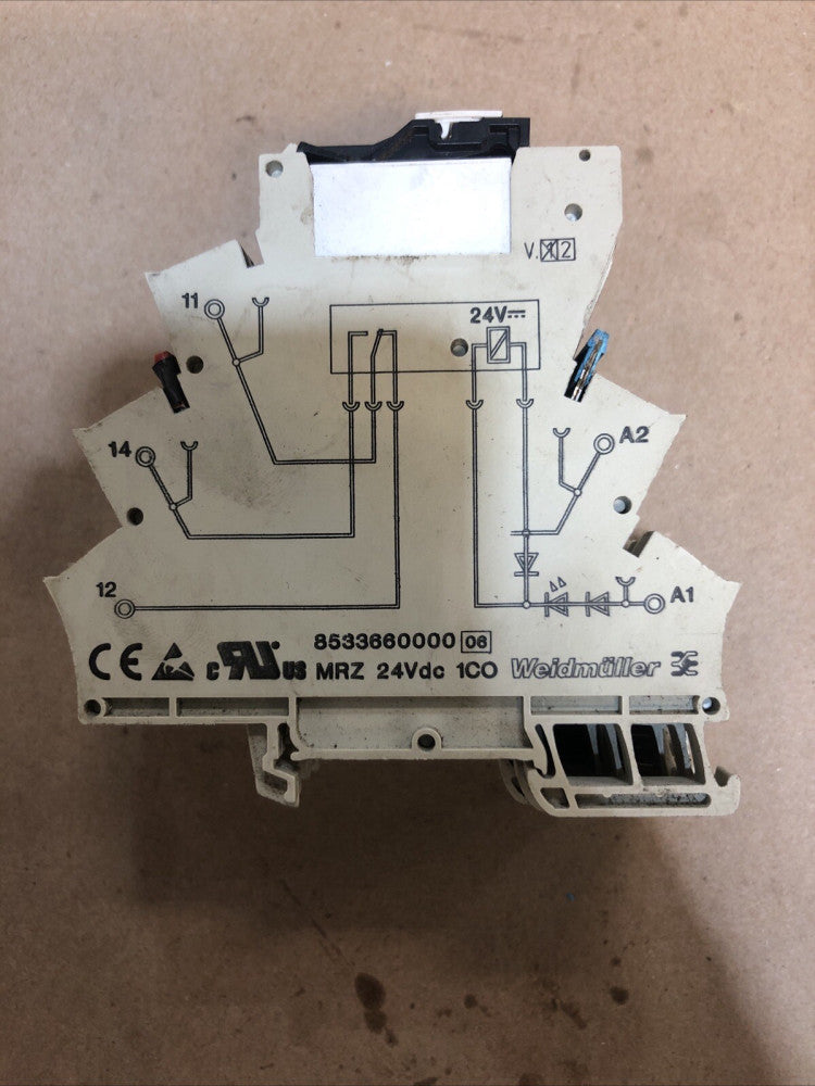 LOT OF 10 PCS WEIDMULLER 8533660000 24VDC RELAY MODULE (LOT OF 8)