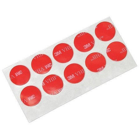 3M 4905 3M 4905 Vhb Tape 1" Circle, Clear, 20 Mil, 250Pk