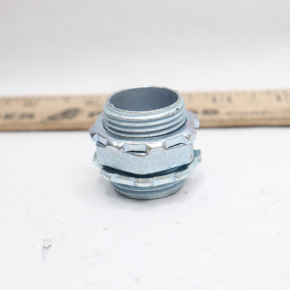 Rigid Compression Connector Malleable Iron Zinc 3/4"