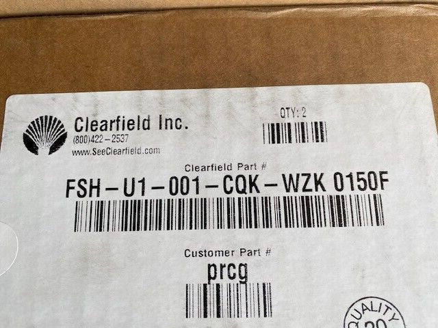 (2 PACK) Clearfield FSH-U1-001-CQK-WZK - 150 Feet Optical Cable Spool