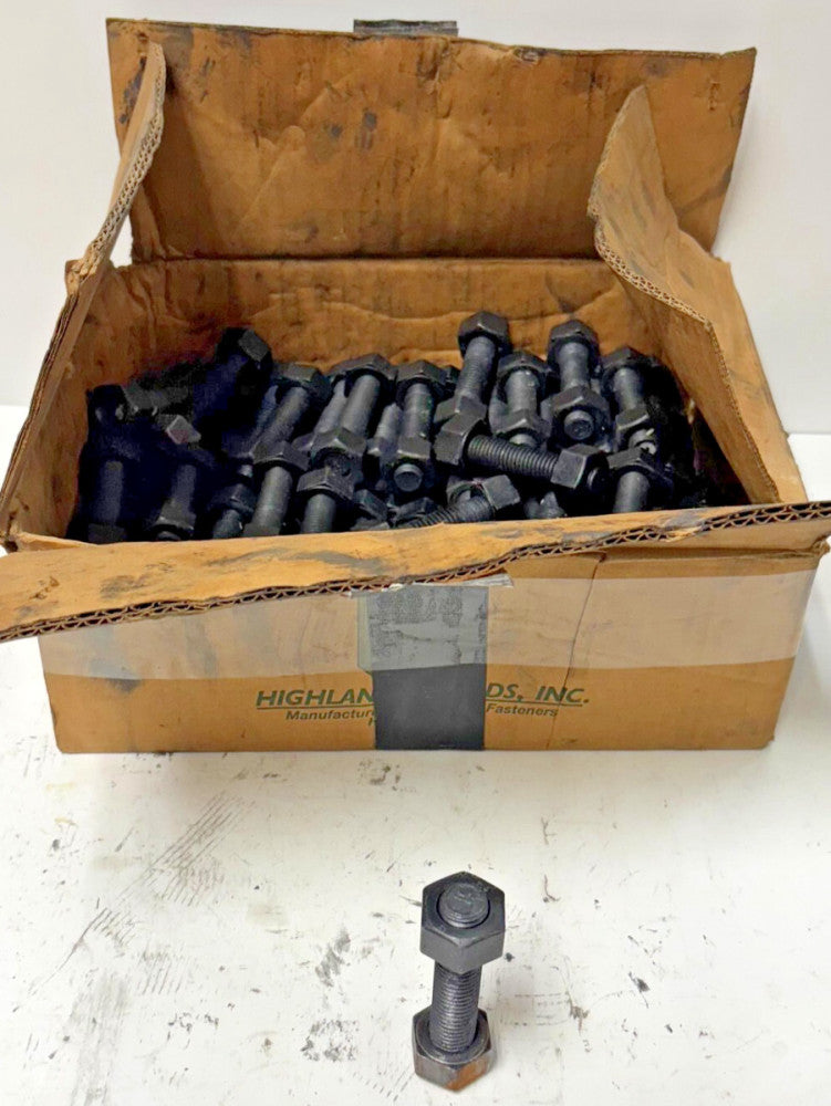 5/8"-11X 3 1/2" GRADE B7 FULL THREAD STUD BOLT W/ GRADE 2H HEX NUTS LOT OF 65
